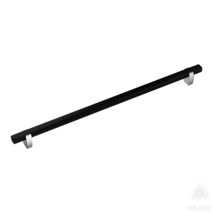 765-320-Chrome-Matt Black Ручка скоба, глянцевый хром/чёрный 320 мм