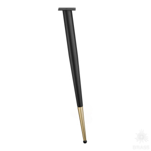 KMA-0125-0710-B13-C25 Black/Matt Gold Опора мебельная, чёрный/матовое золото