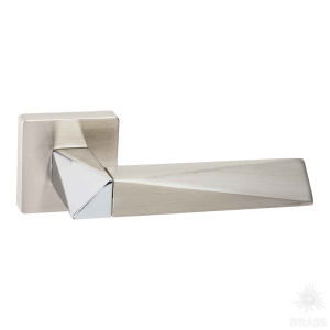 HA111RO11 NB-PN/NB AGATE Ручка дверная, никель/глянцевый никель/никель