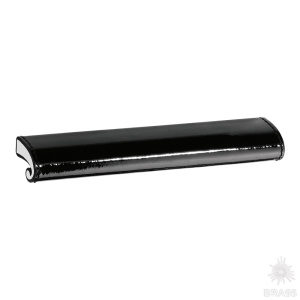 7693.0168.071.081 Ручка скоба, чёрная глянцевая кожа 64 мм
