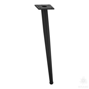 1180 0410 Matt Black Опора мебельная BONE, чёрный 410 мм
